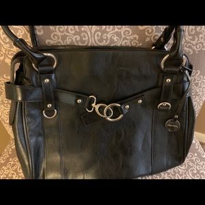 RinaRich Black laptop bag